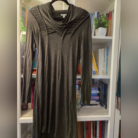 Linea Domani Charcoal Long-Sleeve Knee-Length Dress - Picture 2 of 5